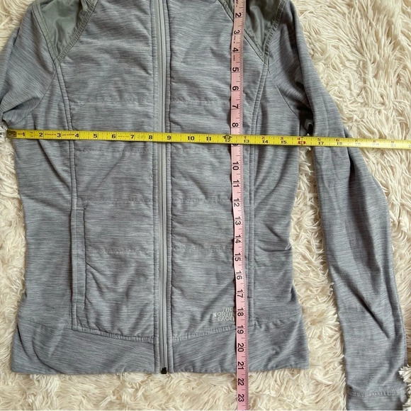THE NORTH FACE GRAY Pseudio Puffer Jacket Thumbholes Womens size XS - Picture 14 of 14